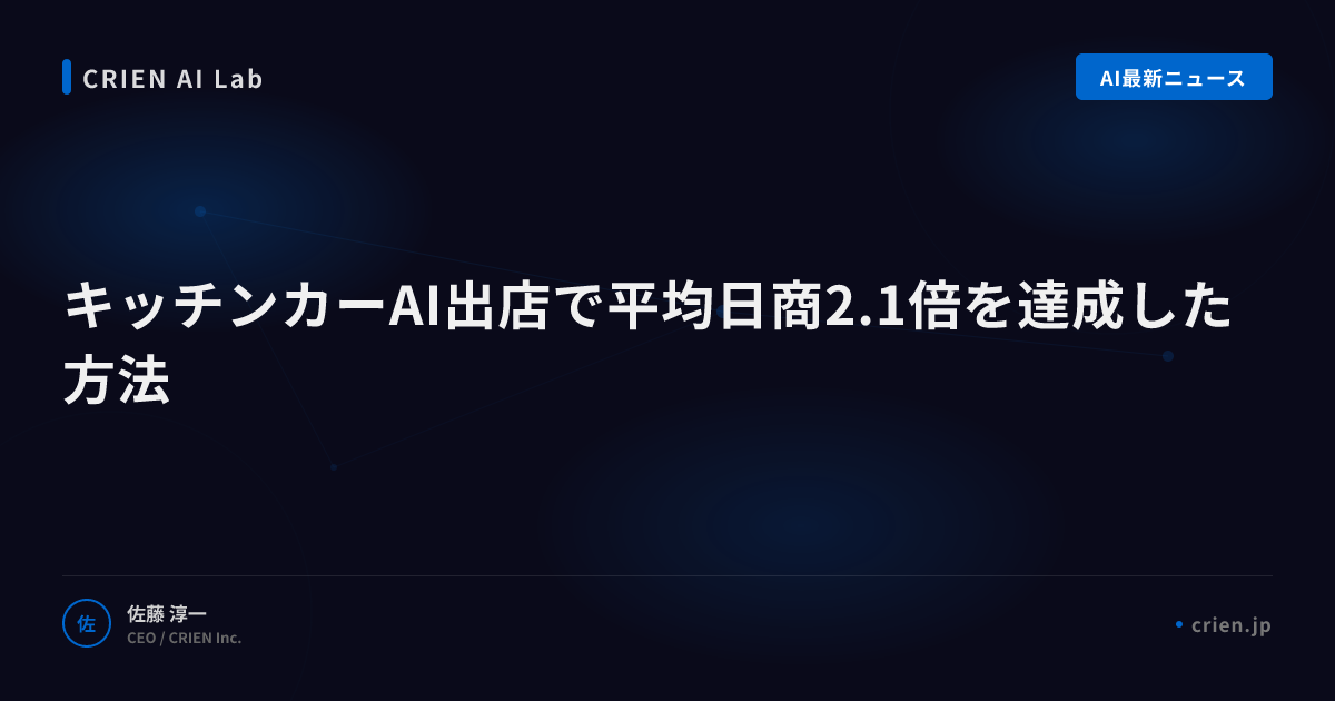 キッチンカーAI出店で平均日商2.1倍を達成した方法