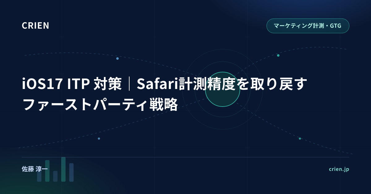 iOS17 ITP 対策｜Safari計測精度を取り戻すファーストパーティ戦略