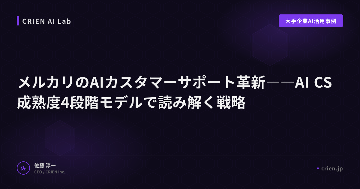 メルカリのAI CS革新｜成熟度4段階モデルで読み解く戦略